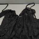 Avidlove Bralettes for Women Lace Wireless Bra V Neck Racerback Crop Top Adjustable Lingerie No Padded (Medium, Black)