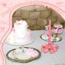 Mumufy 3 Pcs Large Pink Bow Candle Holder Candlestick Holder Decorative Candle Stand Centerpiece for Wedding Dining Party Decor Home Table Decoration Photo Prop Fit 0. 95 Inch, 5. 5 x 4. 84 Inch