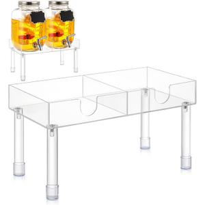 Acrylic Drink Dispenser Stand for Two 6.69'' Diameter of 1 Gallon Water Jar Beverage Dispenser Stand for Parties and Events, Plant, Cake Pedestal, Bottle Not Included