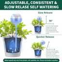 6.4 oz Medium Plant Self Watering Globes, Light Iridescent Glass Water Bulb for Indoor Plants Vacation Use, Automatic Plant Waterer, Watering Spikes Stakes, Perfect Gardening Gifts, 2 Pack