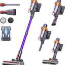 Cordless Vacuum Cleaner, 550W/45KPA/60Mins(ECO Mode) Vacuum Cleaners for Home, Self-Standing Stick Vacuum with Wall Mount Charging and Auto Mode, Handheld Vacuum for Pet Hair/Carpet/Floor