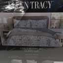 ELLEN TRACY 4 Piece Bedding Set Queen size. 1 Comforter 90×90 inch, 2 Comforter Shams 20×26 inch, 1 Quilt, 90×90 inch