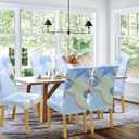 Dining Chair Covers, Dining Room Chair Cover Set of 4, Stretch Kitchen Chair Covers, Detachable Washable Chair Cover, Parsons Chair Slipcovers Protective, for Home, Restaurant, Banquet (Pattern 51) (Guitar)