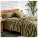 Bare Home Queen Sheet Set - Soft Microfiber Queen Bed Sheets, Pieces of 6,  cases for pillow, 20×25"(2), 30×19"(2).  8F×6.8F,  light green