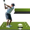 RIKADE Golf Mat - 5x4ft & 6x4ft 26mm-31mm Golf Hitting Mat for Simulators, Backyard, Garage, Indoor & Outdoor Use, Features Dual-Turf Mats with Ball Tray for Chipping and Swing Training