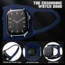 3 x WKC Ergonomic Band Compatible with Apple Watch Ultra 2 Ultra 49mm /Series 10 46mm /Series 9 8 7 45mm /Series SE2 SE 6 5 4 44mm /Series 3 42mm, Perfect Viewing Angle Knit Textile Sport Strap Women Men
