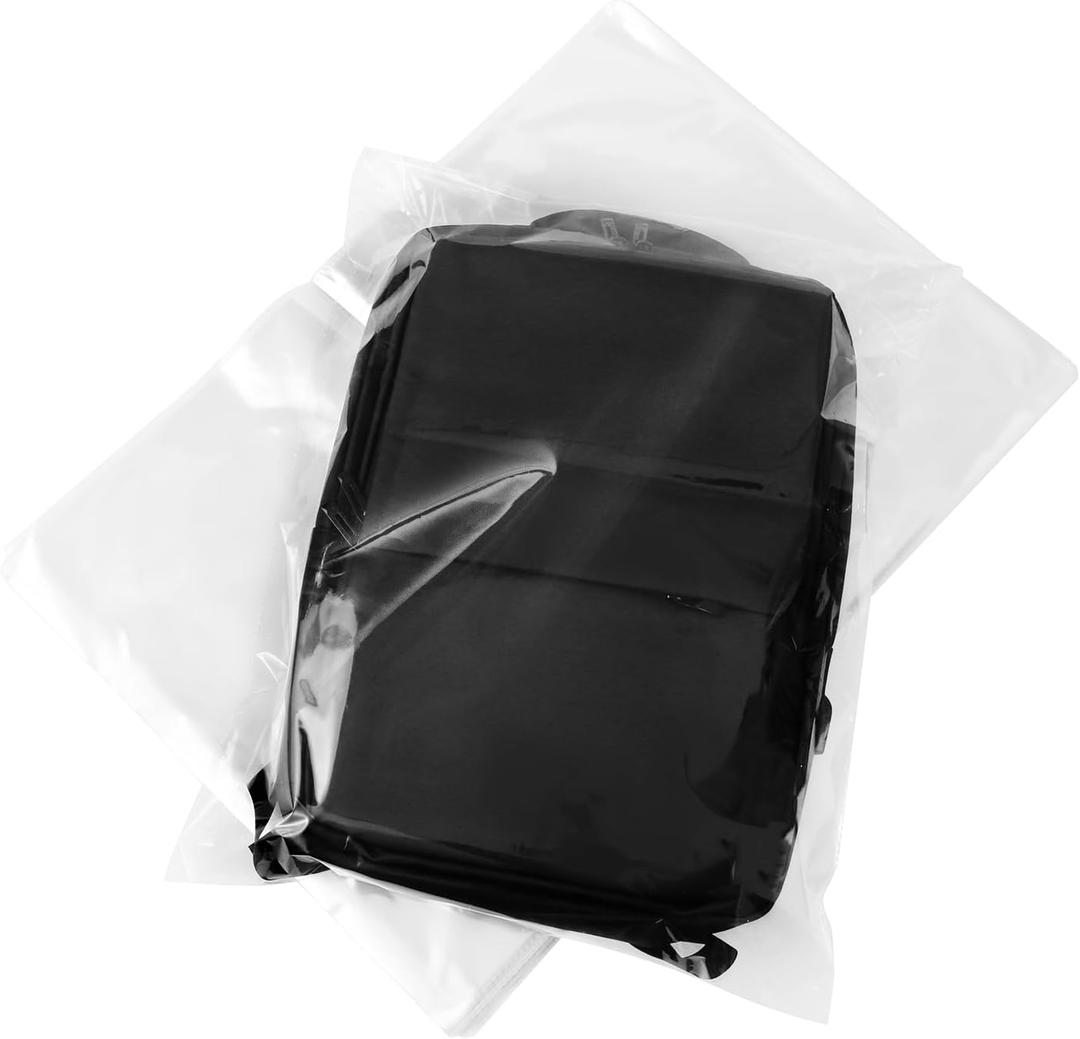 RONSBILL 100 PCS 16x20 Inches Thick 3.2Mil Self Sealing Clear Cellophane Plastic Bags Self Adhesive Large Resealable Cello Bags Packaging Clothing Gifts Artwork Poly Bag