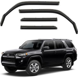 in-Channel Window Visors for Toyota 4Runner 2010-2024Rain Guards Sun Shields Window Deflector Wind Vent Visors4PCS
