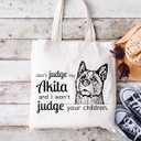 Pet Studio Art Don't Judge My Dog Tote Bag
