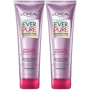 L'Oreal Paris EverPure Moisture Sulfate Free Shampoo for Color-Treated Hair, 8.5 Ounce (Set of 2)
