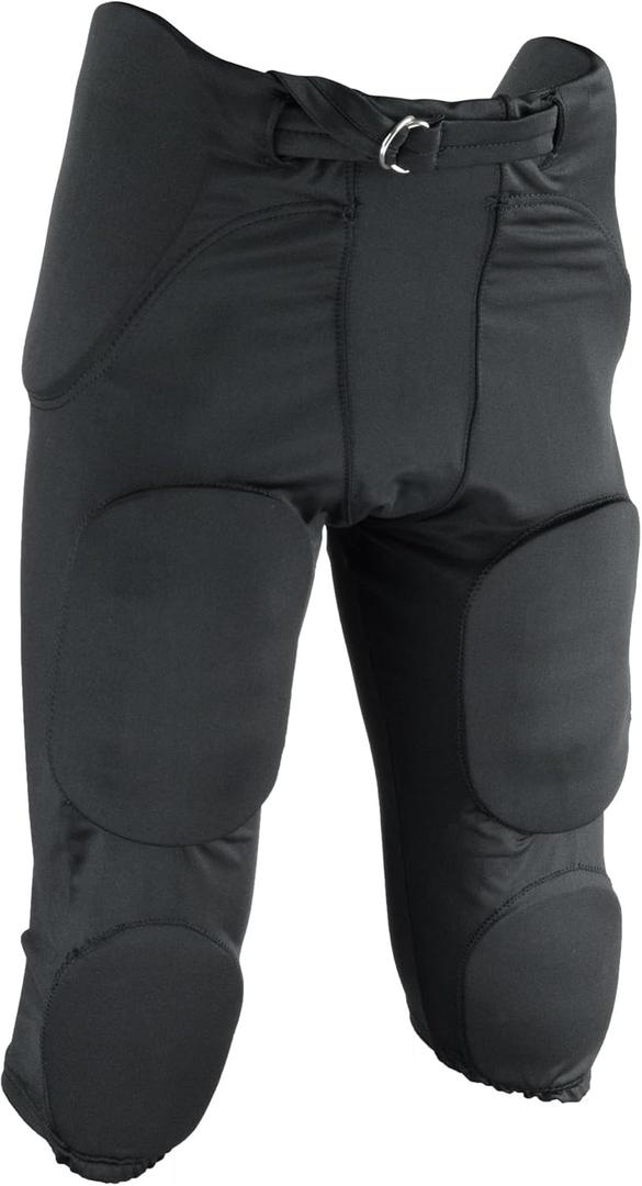 Sports Unlimited Elite Flex Integrated Adult Football Pants, Men's Football Pants with Pads (Black, Small)