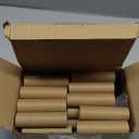 50 Pcs 0.3 oz Paperboard Lip Balm Tube,Empty Kraft Paper Chapstick Tube Holder,Push-Up Style Biodegradable Solid Perfume Lip Gloss Container for Lip Balm,Natural Compostable Container - Brown