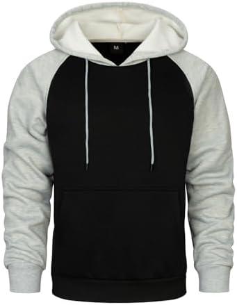 LBL Leading the Better Life Men's Solid Pullover Hoodies Sports Soft Blend Fleece Hooded Sweatshirts with Kangaroo Pocket XXL