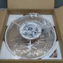 Ceiling Fans with Lights and Remote, 20" Modern Low Profile Ceiling Fan with Light, Stepless Color Temperature Change and 6 Speeds, Flush Mount Ceiling Fans for Bedroom, Kids Room.White