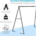 440lbs Swing Stand A Frame Heavy Duty, 71 Height Full Metal Swing Frame,Anti-Rust and All Weather Resistance,Suit Saucer Swing,Swing Chair for Kids in Backyard,Outdoor (Black Frame Without Swing)