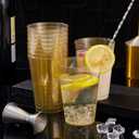 N9R 100PCS 12oz Gold Plastic Cups, Disposable Gold Glitter Plastic Cups Perfect for birthday,Wedding,Party Cups