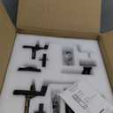 GUA OYH Double Front Door Handle Matte Black Double Door Lock Keyed Dummy Door Lock Set with Handle Lever for Front Door or Office Door (L361516-B-S118)