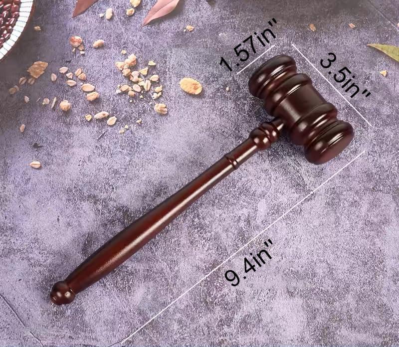 Premium Wooden Gavel  Perfect for Judge, Lawyer, Auction Court, Company, Student