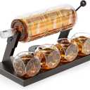 Kollea Slot Whiskey Decanter Set for Men, 50.7 Oz Casino Style Whiskey Decanter with 4 Dice Glasses, Birthday Gifts for Men Dad, Him, Boyfriend, Guy, Liquor Dispenser for Anniversary, Bar Christmas