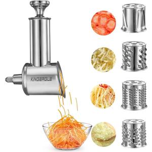 Stainless Steel Slicer Shredder Attachment for KitchenAid Mixer, Cheese Grater Attachment, Food Slicer for KitchenAid Mixer, Accessories for Kitchenaid