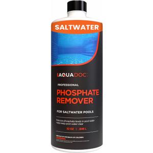 Phosphate Remover for Saltwater Pools - Pool Phosphate Remover to Reduce Phosphates and Improve Water Clarity - AquaDoc Pool Maintenance Formula Made in USA - 32oz