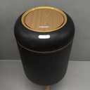 Pukomc Smart Sensor Wastebasket, Convenient and Hygienic Easy to Use, Technology Sensor Waterproof Wastebasket Plastic Trash can for Kitchen, Bathroom, Bedroom, Living Room, Office and Outdoor Black (1 Pack)