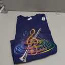 Treble Clef Clarinet T-Shirt, Size Medium, Navy Blue