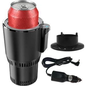 Smart Car Heater & Colder Cups|Car Cup Holder|Quick Thermal Heating Cups|Car Refrigerator Quick Cooling Cups|Suitable for Most Cars,Chirstmas Gift for Men/Women (Black)