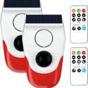 ChunHee Solar Outdoor Motion Sensor Alarm,Motion Activated Alarm,Adjustable Sensitivity & Volume Loud Siren Security,with Remote Control for Home,Yard,Farm,Chicken coop,Barn (2 Pack)