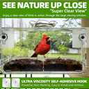 WENMIXER Window Bird Feeder with Non-Marking Self-Adhesive Hooks, Clear and Transparent, Outdoor Wild Bird Watching Gift, Garden Decor (Standard)