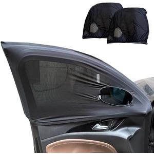 Car Front Window Shades, OUTTDID 2 Pack Side Window Sun Shades, Stretchy Mosquito Net Cover Fit Cars SUVs - Up to 31.5”x49.6”