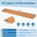1" Rise Threshold Ramps for Doorways 40'' L Floor Transition Strip Self-Adhesive Wheelchairs Ramps, Edge Door Threshold Reducer Transition Strips for Home Steps (Brown)