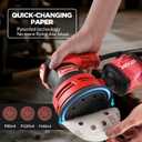5" Electric Random Orbital Sander, 6 Variable Speeds Power Palm Sander with Vacuum Dust Collector for Hand Woodworking, Refinish Furniture