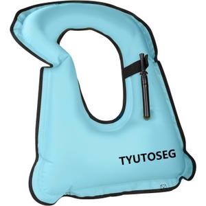 Inflatable Snorkel Vest Adult, Snorkeling Jackets,Buoyancy Vest for Snorkeling Boating, Safety Load Up to 220 Ibs