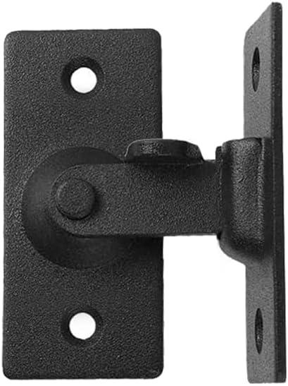 Mini Size 90 Degree Door Latch Sliding Screen Door Latch Barn Door Lock Hasp Latch Clasp Lock Pocket Door Locks and Latches Black Small*