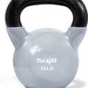 Yes4All Kettlebells Rubber Base, Kettlebell Set for Women, Strength Training Kettlebells Weights (10-65 lbs) (H. 35LB - Grey)