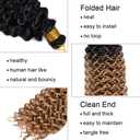 Ombre Water Curly Crochet hair 14 Inch 3 Pack Black to Honey Blonde Water Wave Crochet Curly Hair for Black Women Shoulder Length 1b 27
