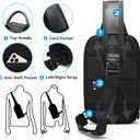 BANGE Sling Bag, Waterproof Shoulder bags with Pad Compartment, Crossbody Backpack for Men