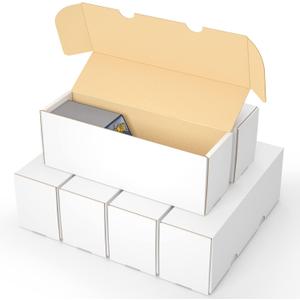 Trading Card Storage Box,Sports Card Storage Boxes, 6-Pack Cardboard Card Box for TCG/Magic/Mtg Basketball Cards, Collectible Trading Cards