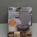 7 Inches Round Classic Waffle Maker Machine, Mini Waffle Maker, Non-stick Waffle Irons, Thin Waffle Maker Crispy, Black