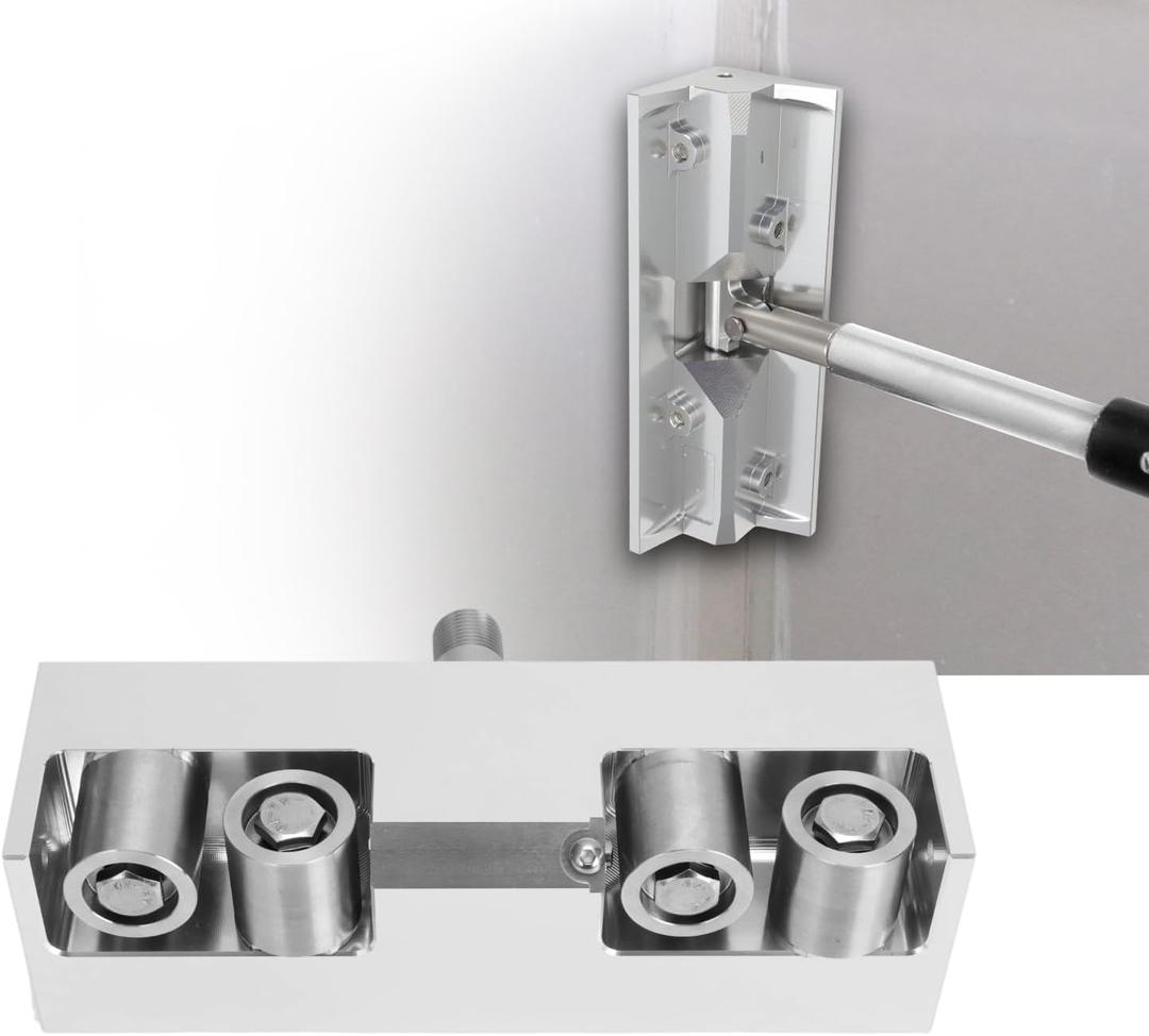 Drywall Corner Roller Head – Lightweight Aluminum Drywall Taping Tool for Paper Tape | Removes Excess Mud & Air Bubbles, Fits Handles for TapeTech, Columbia, Drywall Master (Handle Not Included)