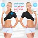 Shoulder Ice Pack Rotator Cuff Cold Therapy Flexible Reusable Gel Ice Cold Pack Compression Wrap for Injuries Pain Relief & Tendonitis, Recovery After Shoulder Surgery, Swelling(Black)