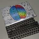 CISSOOK Compatible with MacBook Air 13 inch Case 2021 2020 2019 2018 Release Model A2337 M1 A2179 A1932, Plastic Hard Shell Case Brain Cover for MacBook Air 13 Inch with Touch ID, Great Brain