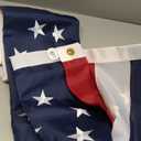 American Flag 3x5 ft for Outside, Heavy Duty USA Longest Lasting, Tough 210D US Flags with Embroidered Stars, Sewn Stripes, Brass Grommets, Indoor/Outdoor All Weather Use