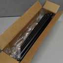 YaFex Curtain Rods 32-118 Inch, Heavy Duty 1 Inch Adjustable Curtain Rod for Windows, Black Long Window Treatment Rods, Modern Design, Easy Installation