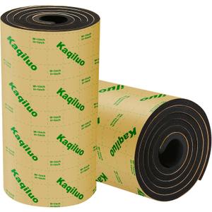 2 Pack High Density Self-Adhesive Sound Insulation Acoustic Closed Cell Foam, 11.6 sqft x 0.4in Thick, 50+kg/m Sound Proof Padding,Fire,Water Resistant Acoustic Treatment Foam