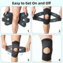Knee Brace with Side Stabilizers, Durable, Adjustable Tension & Comfortable Fit, Breathable Knee Support for Meniscal Tear Knee Pain ACL/MCL Arthritis Injury Recovery for Men Women (XL)