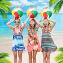 24PCS Hawaiian Luau Leis Party Decorations Supplies Set,Hawaiian Leis,Flos Hibisci Hair Clips, Hawaiian Sunglasses, Beach Balls for Summer Beach Pool Birthday Decor Favors