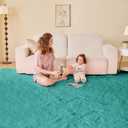 OPPODREAM 8x10 Teal Rugs for Bedroom, Ultra-Soft Fluffy Area Rugs for Living Room, 8 x 10 Shag Carpet for Nursery, Kids, Girl, Boy, Baby, Plush, Fuzzy, Shaggy, Cute Home Decor