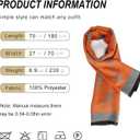 Sumato Scarf for Women Fall Winter Shawl Wraps Long Women Scarves Warm Soft Cashmere Feel Classic Elk Style (Orange)